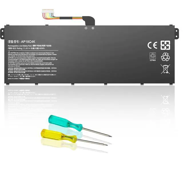 Alt view image 2 of 6 - AP18C4K Laptop Battery Compatible with Aspire 5 A515-43 A515-43G A515-44 A515-44G Spin 3 SP314-54N SP314-54N-54XS A515-43G-R05T A515-43G-R1SJ A514-52G-521W A515-44G-R26L A515-43-R057
