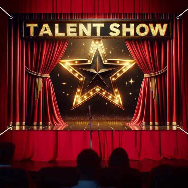 Alt view image 3 of 7 - Talent Show Backdrop Banner Starlight Stage Theme Background Decor for Boys Girls Performance Magic Shows Talent Party Birthday Party Favors Decorations Supplies 72x43in