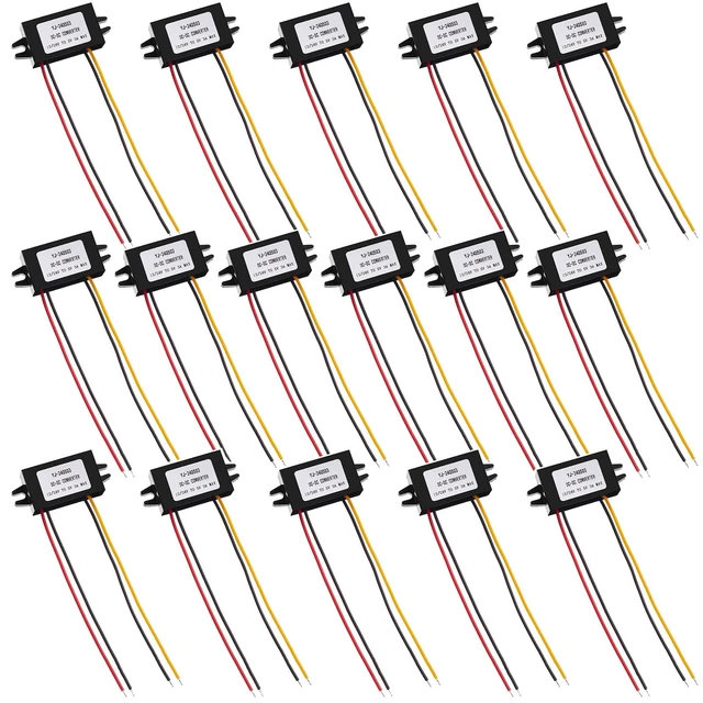 Alt view image 7 of 7 - 3 Pieces Direct Current Converter 12v to 5v 3a 15w Power Adapter