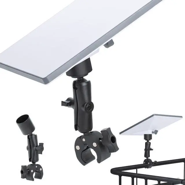 Main image of Mount Kit for Starlink Mini, Universally Adjustable Angle Clamp Mount, Pole Clamp for RV/Pole/Yacht/Camper, Compatible New and Old Version Pipe Adapter