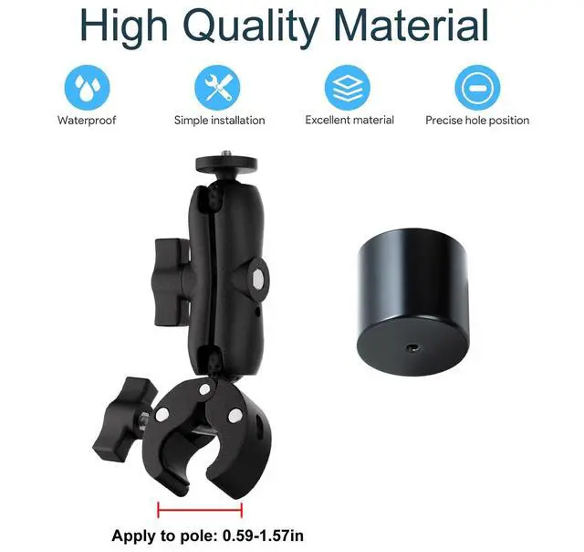 Alt view image 5 of 7 - Mount Kit for Starlink Mini, Universally Adjustable Angle Clamp Mount, Pole Clamp for RV/Pole/Yacht/Camper, Compatible New and Old Version Pipe Adapter