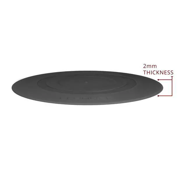 Alt view image 6 of 7 - Turntable Platter Mat (Rubber Black) - Durable Audiophile Grade Silicone Design for Vinyl Record Players (PFHTRP)