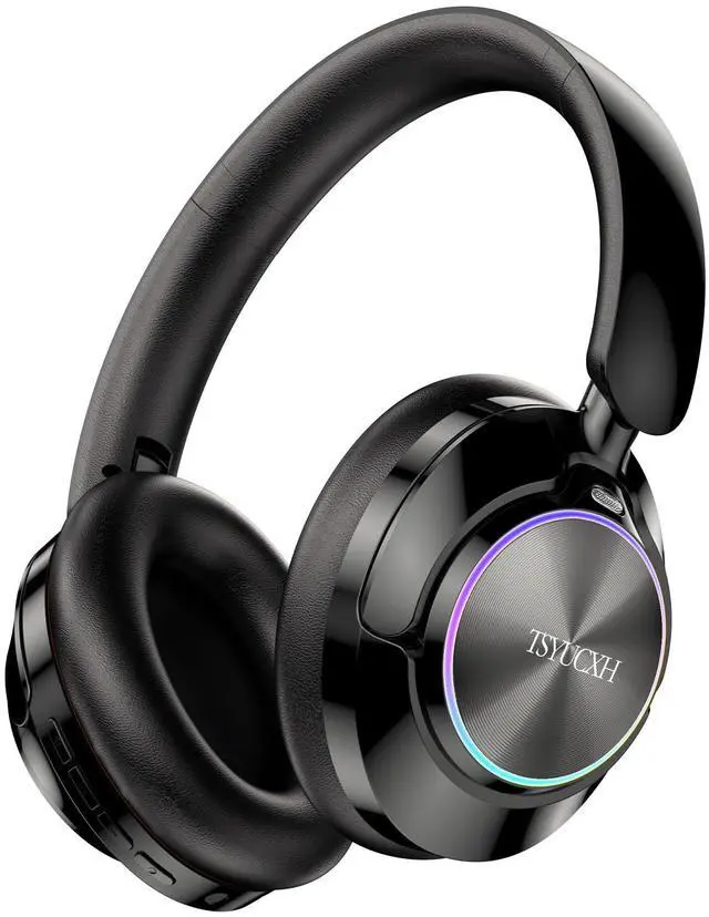 Main image of Noise Cancelling Over Ear Wireless Bluetooth Headphones with Microphone, 65h Playtime, Clear Calls, Comfort Fit for Travel (Black)