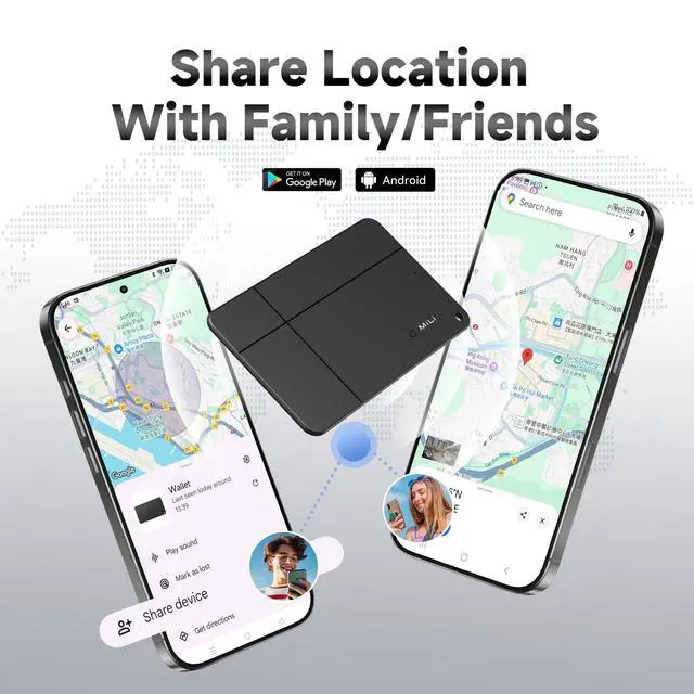 Alt view image 6 of 7 - 2026 Wallet Tracker Card for Android, Certified by Google Find Hub | Bluetooth Wallet Finder Thin Card Wireless Rechargeable for Keys, Bags, Passport