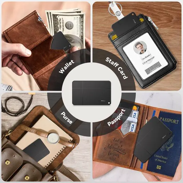 Alt view image 7 of 7 - 2026 Wallet Tracker Card for Android, Certified by Google Find Hub | Bluetooth Wallet Finder Thin Card Wireless Rechargeable for Keys, Bags, Passport