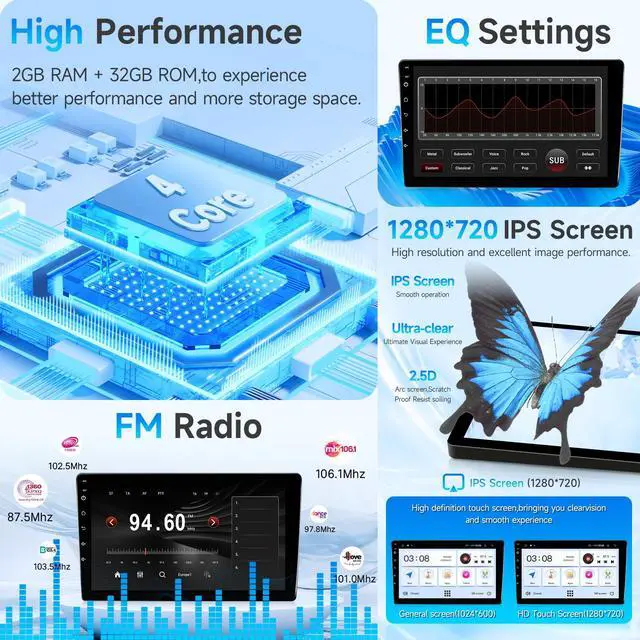 Alt view image 6 of 7 - Car Radio for Honda Civic 2006-2011 Stereo Compatible with Wireless JBL Apple Carplay Android Auto, 10.1Inch Touchscreen Bluetooth GPS Navigation WiFi Backup Camera MIC J.B.L Version