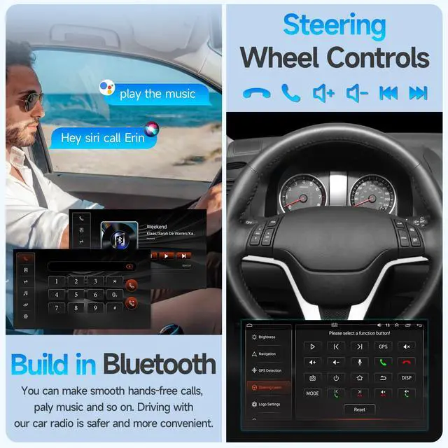 Alt view image 5 of 7 - Car Radio for Honda Civic 2006-2011 Stereo Compatible with Wireless JBL Apple Carplay Android Auto, 10.1Inch Touchscreen Bluetooth GPS Navigation WiFi Backup Camera MIC J.B.L Version