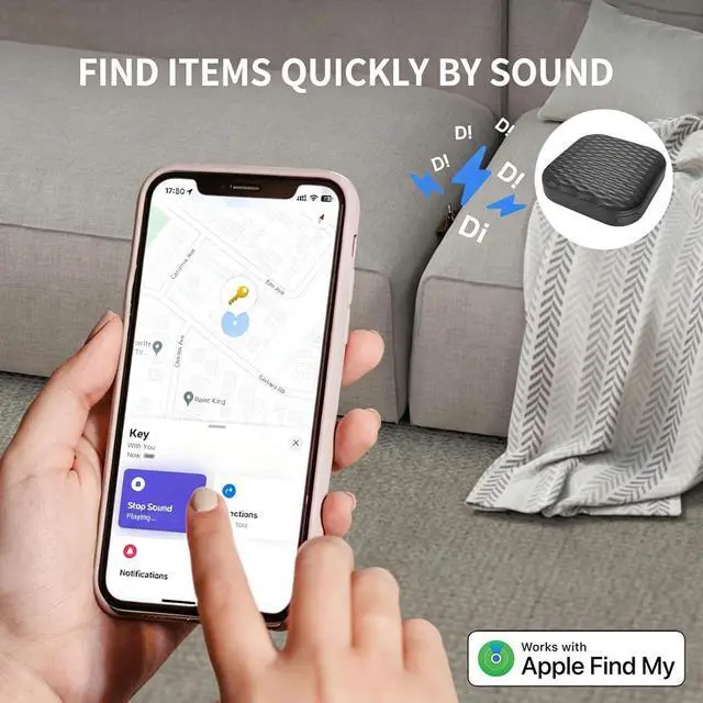 Alt view image 3 of 4 - Mini GPS Tracker for Vehicles No Subscription, iOS Only, 2 Pack | Hidden Tracking Device, Car Tracker Work with Apple Find My, Vehicle Tracker with Audio for Kids, Dogs, Key, Luggage