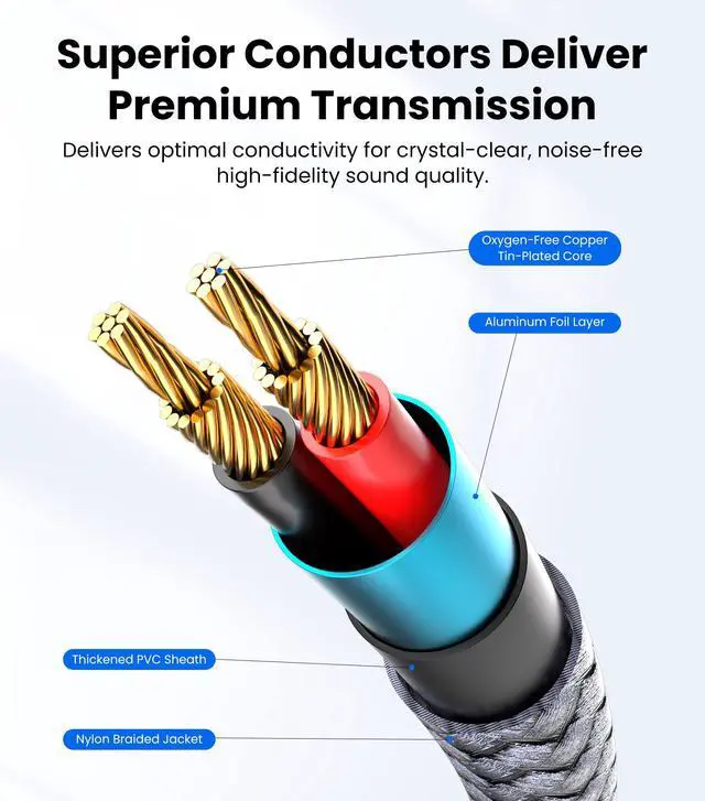 Alt view image 4 of 7 - 3.5mm Female to 2 RCA Male Stereo Audio Cable 1FT, Gold Plated RCA to 3.5mm Female Jack Adapter Y Splitter Aux Cord for Smartphones, MP3 Players, Tablets, Speakers, Home Theater
