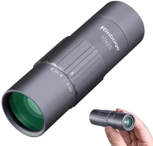 Main image of 10x25 Monocular Telescope, Mini Pocket Small Size Compact Handheld Portable Lightweight ED Glass HD Optics BAK-4 Roof Prism High Powered Waterproof for Adults Camping Hiking Travel Bird Watching