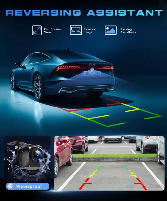 Alt view image 5 of 7 - 4 Channel 360° Dash Cam, 2K Front 1080P Rear Left Right, 3" IPS Screen, 5G WiFi APP Control, 8 IR Night Vision, G-Sensor, Loop Recording, 24/7 Parking Monitoring for Cars, Trucks, SUVs