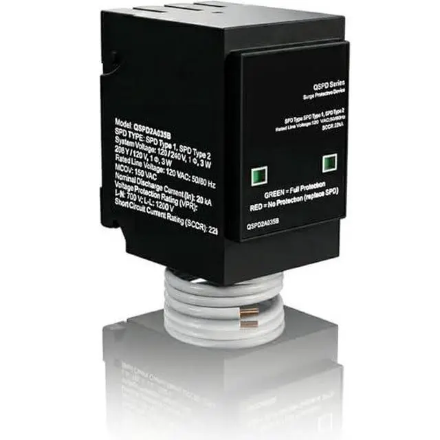 Alt view image 2 of 7 - Replacement for Siemens QSPD2A035B Surge Protective Device, 35kA Whole House Indoor SPD Breaker for Electrical Panel, Compatible with Siemens EQ Ultimate ITE Gould Load Centers, 120/240V
