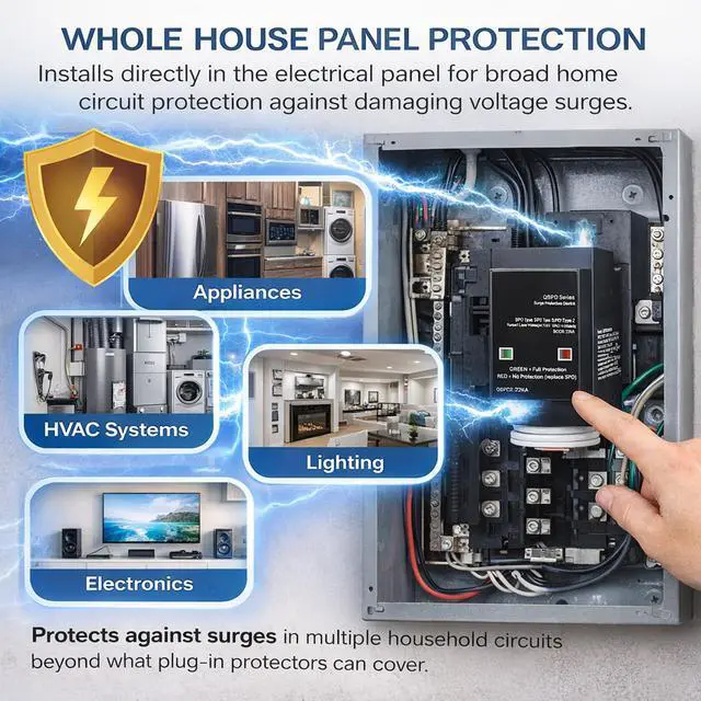 Alt view image 5 of 7 - Replacement for Siemens QSPD2A035B Surge Protective Device, 35kA Whole House Indoor SPD Breaker for Electrical Panel, Compatible with Siemens EQ Ultimate ITE Gould Load Centers, 120/240V