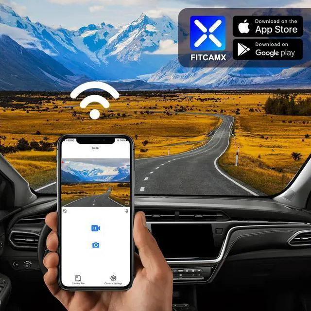 Alt view image 5 of 7 - 4K Dash Cam Suitable for Chevy Bolt EV & EUV LT Premier 2022-2024 (HD2-4267) has Auto-Dimming, OEM Look, UHD 2160P Video, Built-in WiFi & APP, Loop Recording, G-Sensor, Plug & Play, 64GB Card