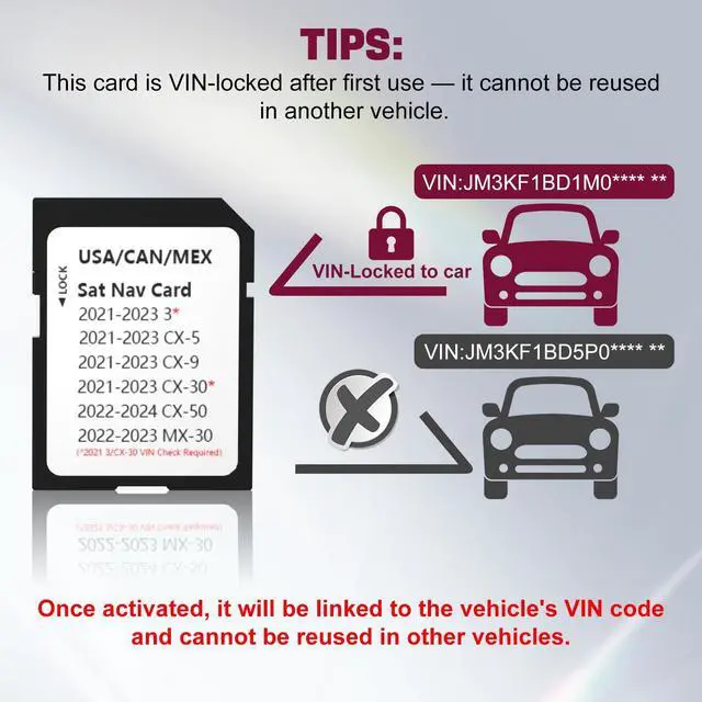 Alt view image 6 of 7 - Navigation SD Card for Mazda - Compatible with Mazda CX-5(2021-23), CX-30(2021-23), 3 (2021-23), CX-9(2021-23), CX-50(2022-24), MX-30(2022-23) | Model TD2K66EZ1B | GPS Map Update for USA/CAN/MEX
