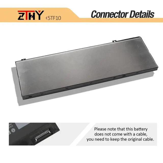 Alt view image 4 of 7 - 5TF10 Laptop Battery for Dell Precision 7730 7740 7530 7540 Series Notebook | NYFJH RY3F9 0RY3F9 7M0T6 GHXKY 05TF10 P34E P34E001 P34E002 P74F P74F001 P74F002 7.6V 64Wh 4-Cell