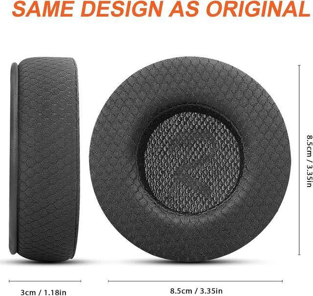Alt view image 3 of 7 - Gvoears Ear Pads Cushions for Skullcandy Hesh Wired/Hesh 2 Wireless Over-Ear Headphones, Hesh 2 Wireless Replacement Earpads, Soft & Comfortable Memroy Foam, Breathable Mesh Fabric