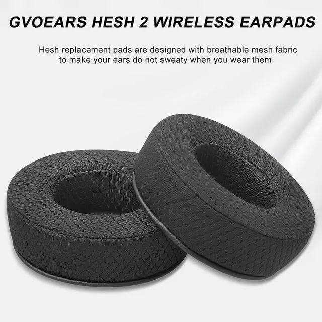 Alt view image 5 of 7 - Gvoears Ear Pads Cushions for Skullcandy Hesh Wired/Hesh 2 Wireless Over-Ear Headphones, Hesh 2 Wireless Replacement Earpads, Soft & Comfortable Memroy Foam, Breathable Mesh Fabric
