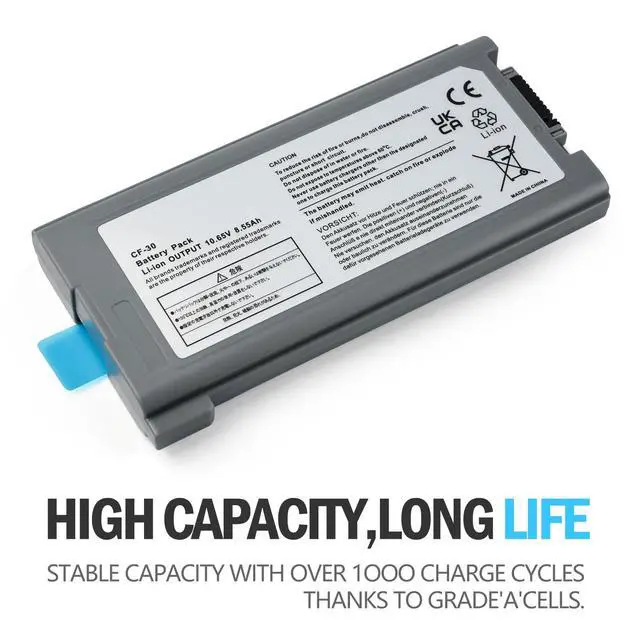 Alt view image 6 of 7 - CF-30 9cell CF-VZSU46 New Laptop Battery for Panasonic Toughbook | for Cf-31 Cf-53 MK1/MK2/MK3/MK4 CF-VZSU46S CF-VZSU46U CF-VZSU46R CF-VZSU46AU CF-VZSU71U CF-VZSU72U 10.65V 8.55Ah