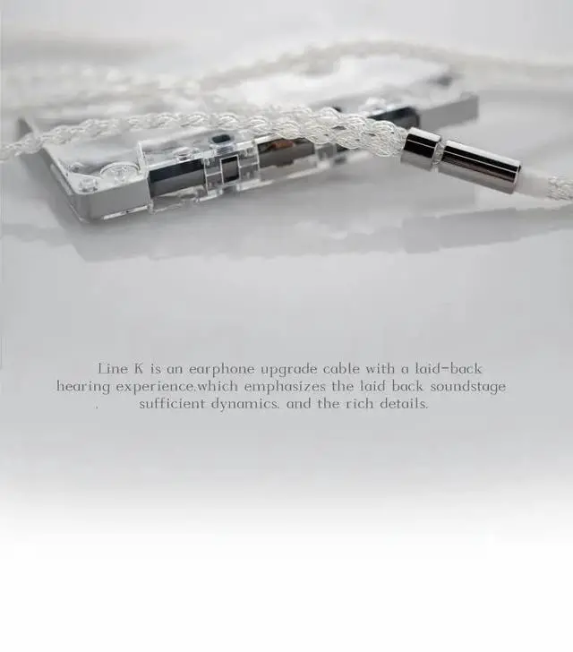 Alt view image 3 of 5 - Line K Upgrade Cable High Purity Copper Silver Plated KATO Cable IEMs (4.4mm)