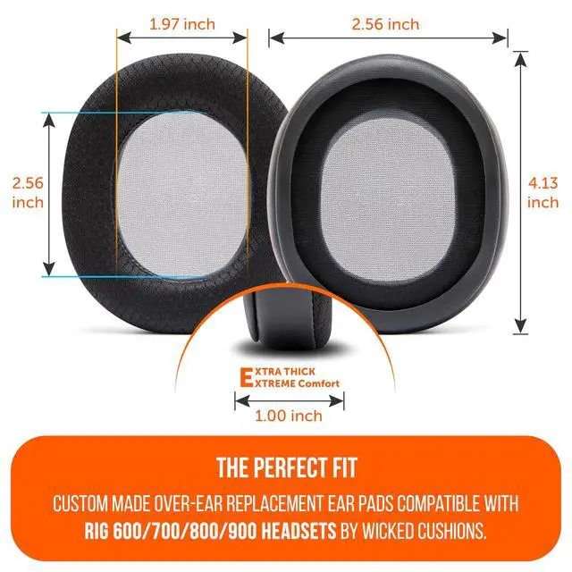 Alt view image 5 of 7 - Freeze Rig 600/700/800/900 - Cooling Gel Earpads for RIG 600 Pro, RIG 700 HX, RIG 800 Pro, RIG 900 Max by Wicked Cushions - Boost Comfort, Thickness, & Sound Isolation for Epic Gaming | Black