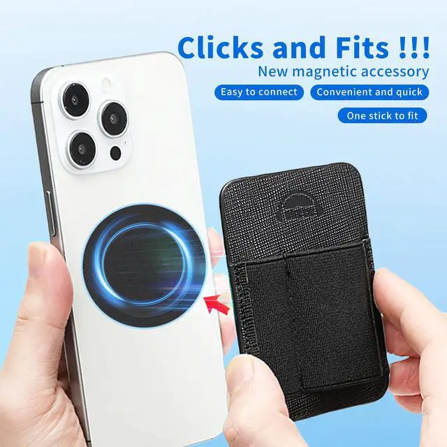 Alt view image 3 of 7 - Navy Blue DAC Magnetic Pouch, DAC Case, DAC Pocket, Cell Phone Back Clip DAC accesorries, Compact Organizer | Scratch-Resistant & Lightweight (31g), Navy Blue Double Pocket