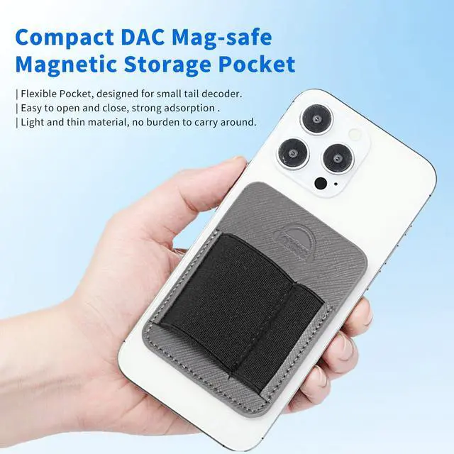 Alt view image 7 of 7 - Navy Blue DAC Magnetic Pouch, DAC Case, DAC Pocket, Cell Phone Back Clip DAC accesorries, Compact Organizer | Scratch-Resistant & Lightweight (31g), Navy Blue Double Pocket