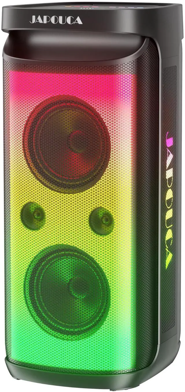 Main image of 400W Peak Bluetooth Party Speaker, 125dB Loud with Deep Bass & LED Lights. Features BT5.3, Mic & Guitar Inputs, Plus Bass/Treble/Echo Controls. Portable & Powerful for All Gatherings and Parties
