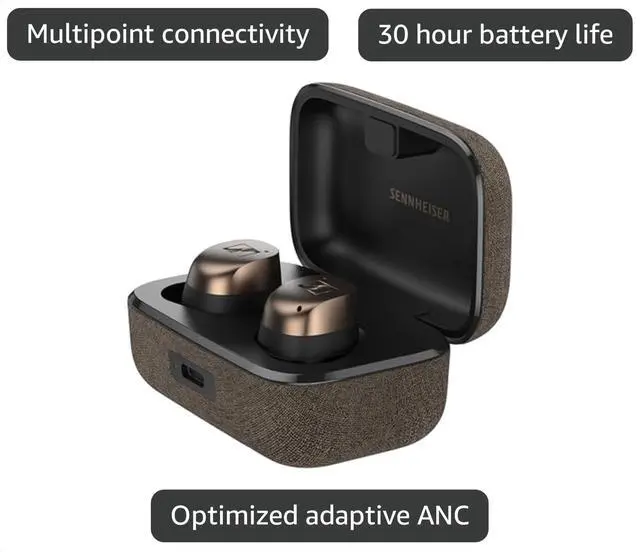 Alt view image 3 of 5 - Consumer Audio Momentum True Wireless 2 - Bluetooth in-Ear Buds with Active Noise Cancellation, Smart Pause, Customizable Touch Control and 28-Hour Battery Life - Black (M3IETW2 Black)