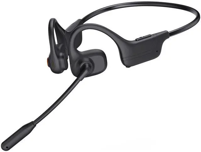 Main image of Open Ear Headphones with Mic, Bluetooth Wireless Headset with Microphone, Multipoint Connect Bluetooth 5.3 Headphone, Sweatproof Wireless Headset for Work, Driving, Running, Workouts