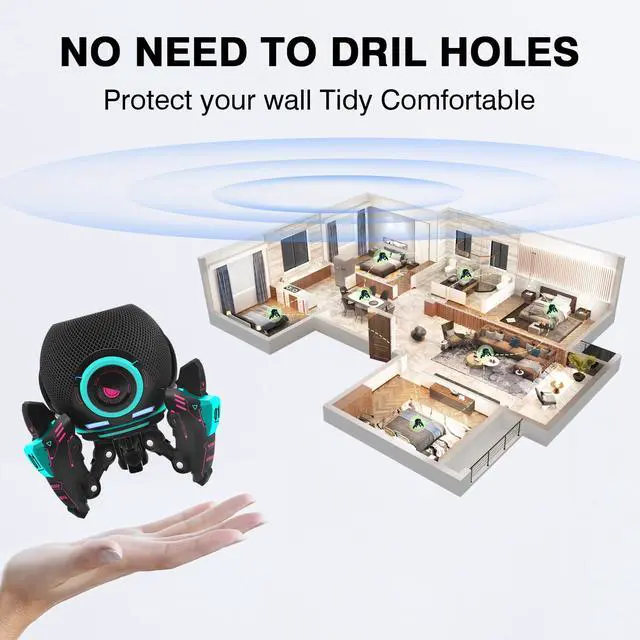 Alt view image 6 of 7 - Echo Dot StandTable Stand Decorative Holder for Echo Dot (4th & 5th Generations) or Homepod MiniBracket can be Adjusted arbitrarily Posture (Black)
