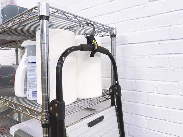 Alt view image 6 of 6 - Quick Clips - 10" (3-Pack) Black | Cord Straps with Metal Clips for Hanging to Organize Garage Accessories and Hose Storage
