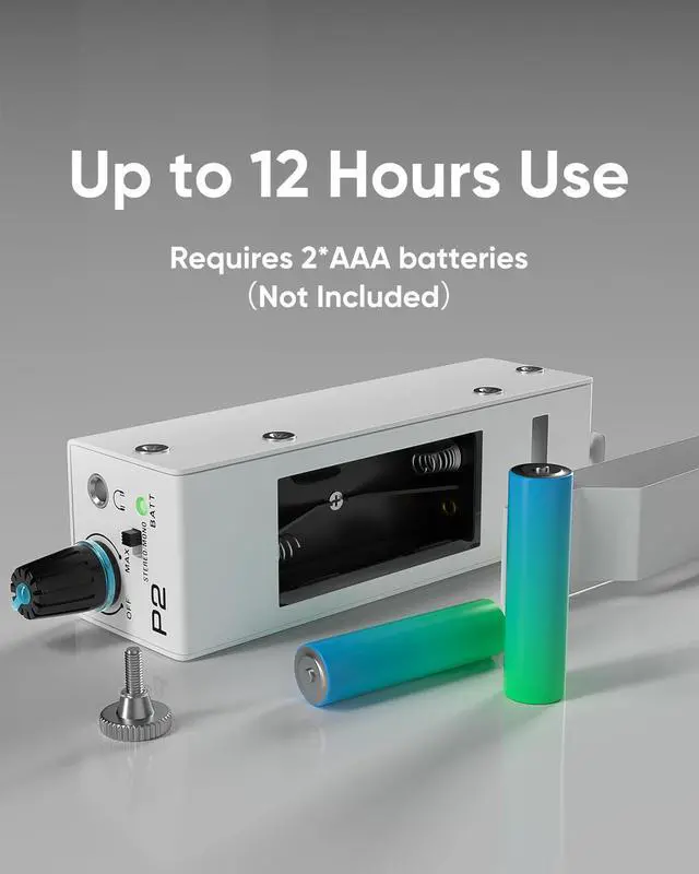 Alt view image 2 of 7 - P2 Portable in-Ear Monitor Amplifier, Personal Headphone Amp | Headphone Amplifier with XLR/TRS Input 3.5mm Output, Amp with Stereo/Mono Switch, Seven-Color Breathing Light, DIP Switch