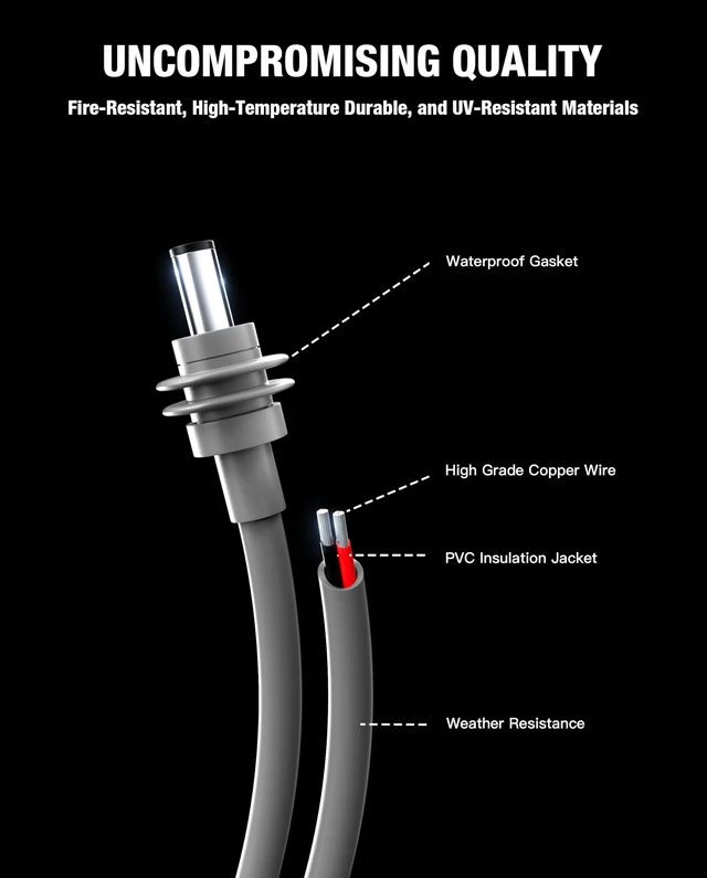 Alt view image 3 of 7 - Starlink Mini DC Power Cable, 46M/151FT DC to DC Cord Waterproof Weatherproof Durable & Heavy-Duty Replacement Starlink Mini Power Supply, Outdoor Home Starlink Mini Accessories