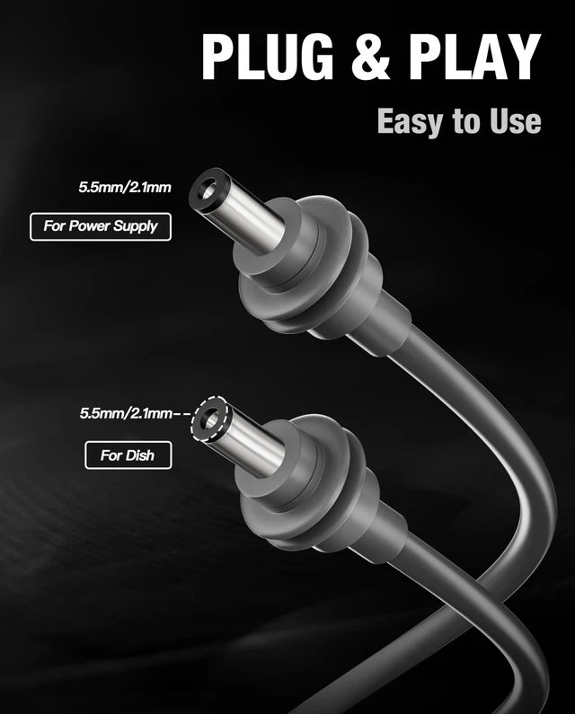 Alt view image 6 of 7 - Starlink Mini DC Power Cable, 46M/151FT DC to DC Cord Waterproof Weatherproof Durable & Heavy-Duty Replacement Starlink Mini Power Supply, Outdoor Home Starlink Mini Accessories