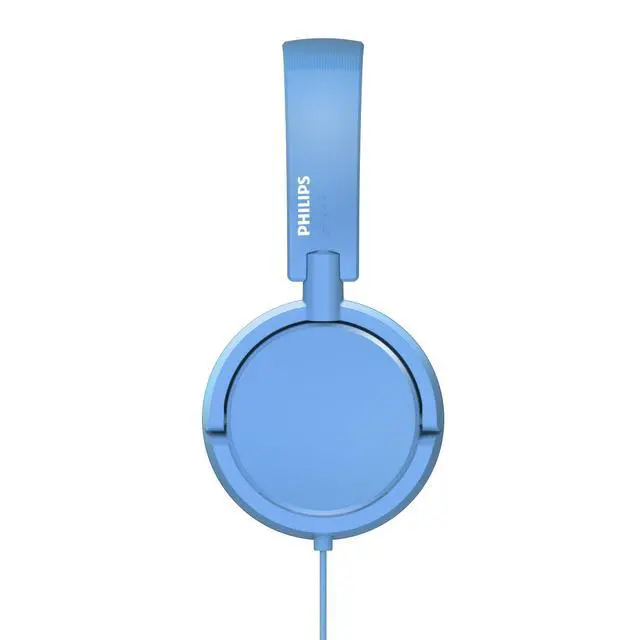 Alt view image 3 of 6 - K2019 Lightweight On-Ear Wired Kids Headphones - Built-in Mic, Safe Volume Limited, Foldable & Durable, Blue