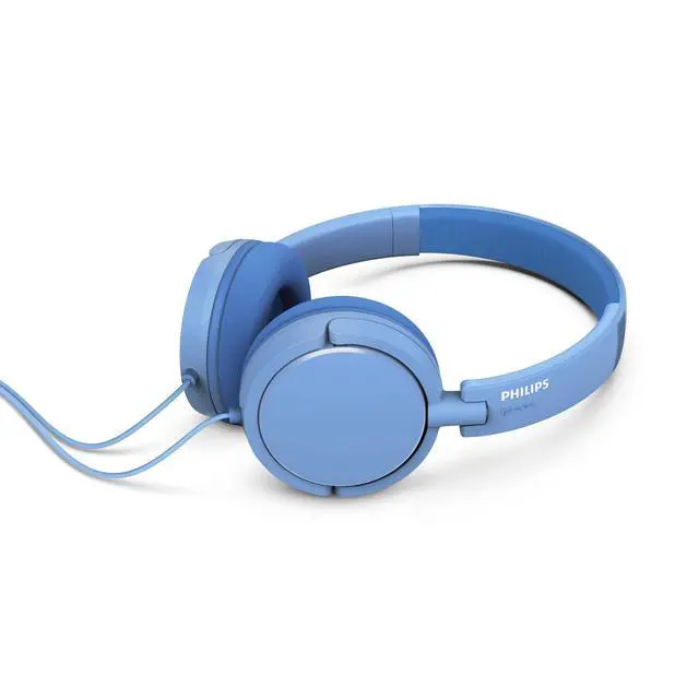 Alt view image 5 of 6 - K2019 Lightweight On-Ear Wired Kids Headphones - Built-in Mic, Safe Volume Limited, Foldable & Durable, Blue