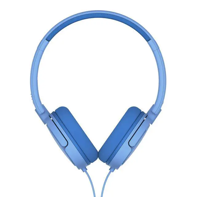 Alt view image 6 of 6 - K2019 Lightweight On-Ear Wired Kids Headphones - Built-in Mic, Safe Volume Limited, Foldable & Durable, Blue