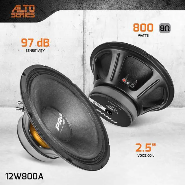 Alt view image 2 of 7 - 12 Inch Woofer Speaker 12W800A, 800 Watts, 8 Ohm, 2.5 in Voice Coil, Pro Audio Loudspeaker (Single)