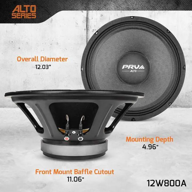 Alt view image 4 of 7 - 12 Inch Woofer Speaker 12W800A, 800 Watts, 8 Ohm, 2.5 in Voice Coil, Pro Audio Loudspeaker (Single)