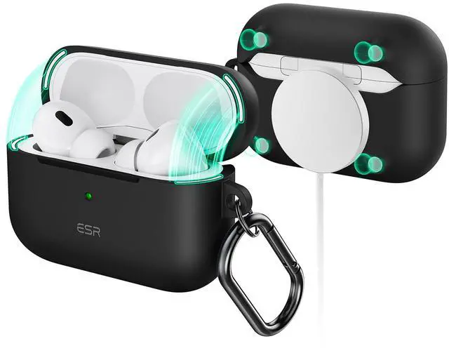 Main image of for Airpods Pro 2 Case (HaloLock), Compatible with MagSafe, Black | Compatible with AirPods Pro 2nd/1st Gen Case(2023/2022/2019), Magnetic Lid, Full Drop Protection