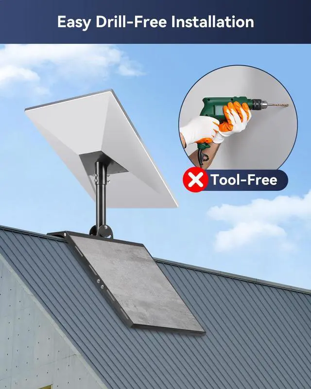 Alt view image 3 of 7 - Starlink Roof Ridge Mount for Gen 3/4/4X (Standard), No-Drill, Adjustable Angle and 360° Rotation for Better Signal