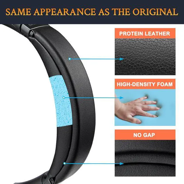 Alt view image 3 of 6 - Headband for Sony WH-1000XM3 (WH1000XM3) Headphones, Replacement Headstrap Pad Repair Part (Black)
