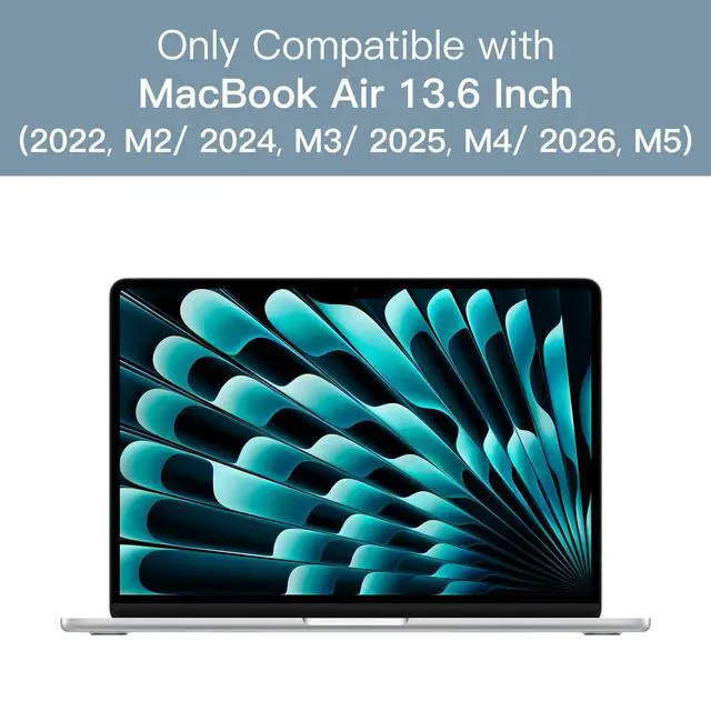 Alt view image 3 of 6 - Matte Screen Protector for MacBook Air 13" (M2-M5), 2-Pack | For MacBook Air 13" (2026-2022), Anti-Glare Matte Film, Anti-Fingerprint Coating, Scratch Protection
