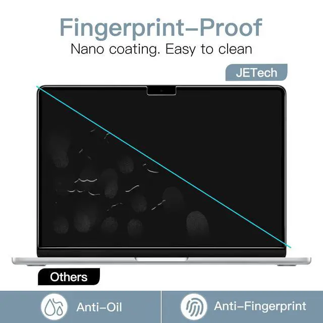 Alt view image 4 of 6 - Matte Screen Protector for MacBook Air 13" (M2-M5), 2-Pack | For MacBook Air 13" (2026-2022), Anti-Glare Matte Film, Anti-Fingerprint Coating, Scratch Protection