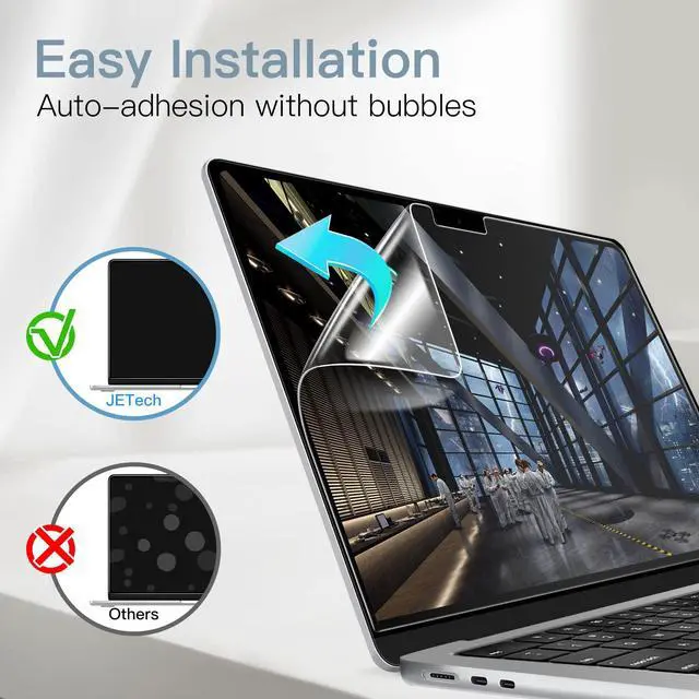 Alt view image 6 of 6 - Matte Screen Protector for MacBook Air 13" (M2-M5), 2-Pack | For MacBook Air 13" (2026-2022), Anti-Glare Matte Film, Anti-Fingerprint Coating, Scratch Protection
