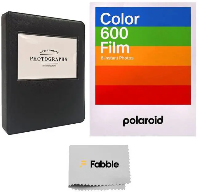 Main image of Color Film for 600 Instant Film (8 Photos) Bundle with Photo Album - Holds 32 Photos