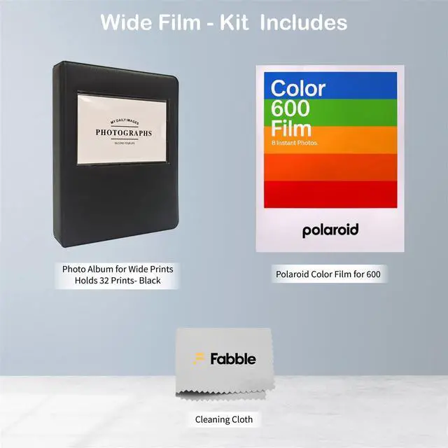 Alt view image 2 of 7 - Color Film for 600 Instant Film (8 Photos) Bundle with Photo Album - Holds 32 Photos