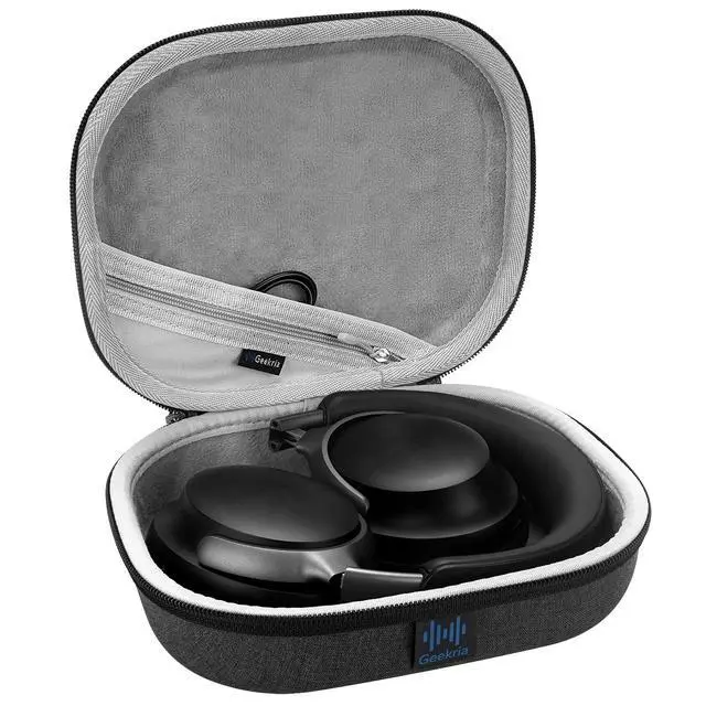 Alt view image 2 of 7 - Shield Headphones Case Compatible with Bose QC Ultra II, QC 45/35 II Gaming, Replacement Hard Shell Travel Carrying Bag with Cable Storage (Dark Grey)
