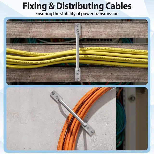 Alt view image 6 of 7 - 3" Aluminum Cable Management D Ring 30 Pack Cable Organizer Silver | Aluminum Alloy | Gloves included | Easy Screw-Mount | Tangle Free Solutions for Home & Office